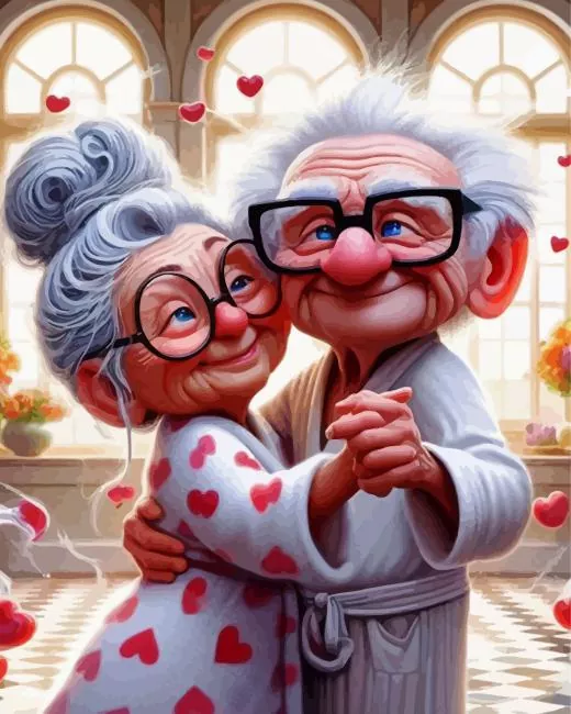 cute funny couple Diamond By Numbers Cute Funny Couple Diamond Painting