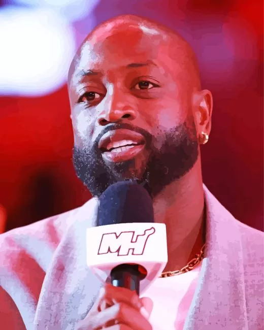 dwyane wade Diamond By Numbers Dwyane Wade Diamond Painting
