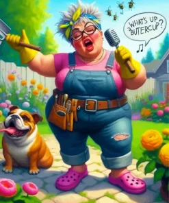 Fat Lady Singing Diamond Painting