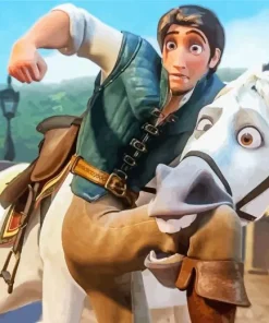 Flynn Rider Horse Art Diamond Painting