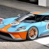 Ford Blue And Orange Art Diamond Painting