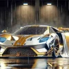 Ford GT40 Gold Diamond Painting