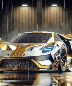 Ford GT40 Gold Diamond Painting