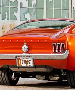 Ford Mustang 1967 Orange Diamond Painting