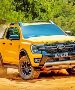 Ford Orange Art Diamond Painting