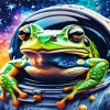 Frog in Space Diamond Painting