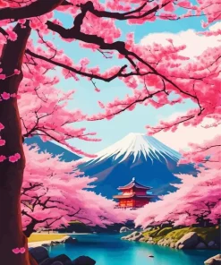 Fuji Cherry Art Diamond Painting