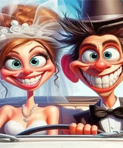Funny Couple Art Diamond Painting