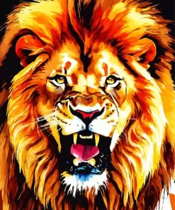 Furious Lion Art Diamond Painting
