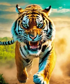 Furious Tiger Art Diamond Painting