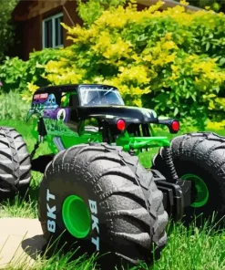 Grave Digger Truck Diamond Painting