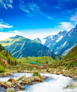 India Kashmir Landscape Diamond Painting