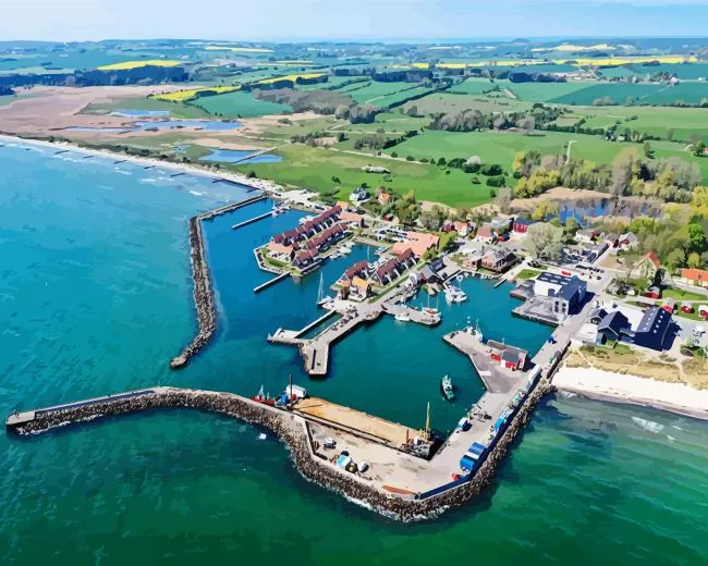 klintholm havn Diamond Paintings Klintholm Havn Diamond Painting