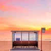 Korea Bus Stop At Sunset Diamond Painting