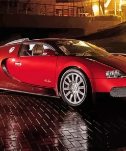 Red Bugatti Veyron Diamond Painting