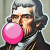 Thomas Jefferson Blowing Bubble Gum Diamond Painting