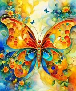 Abstract Colorful Butterfly Diamond Painting