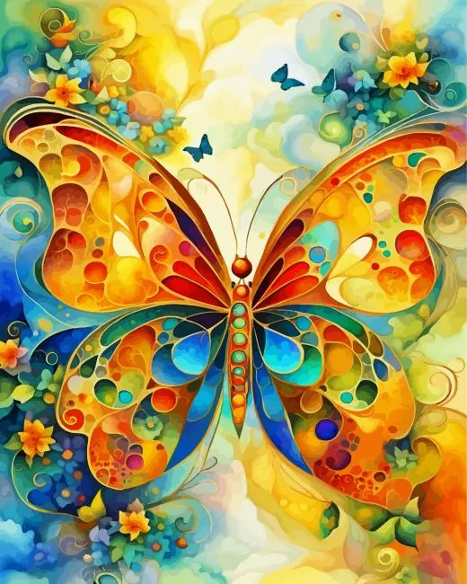 Abstract Colorful Butterfly Diamond Dotz Abstract Colorful Butterfly Diamond Painting