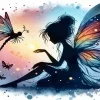 Butterfly Fairy Silhouette Diamond Painting