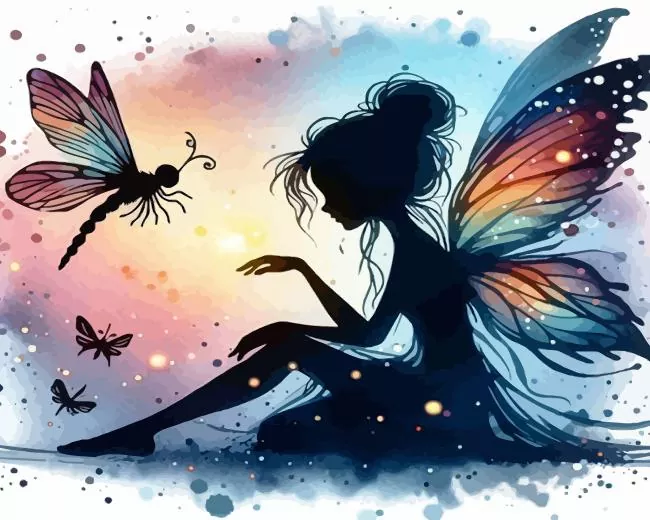 Butterfly Fairy Silhouette Diamond Paintings Butterfly Fairy Silhouette Diamond Painting