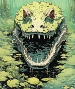 Caiman Head Diamond Painting