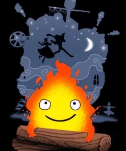 Fire Demon Calcifer Howls Moving Castle Diamond Painting