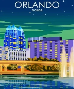 Orlando Florida Poster Diamond Painting