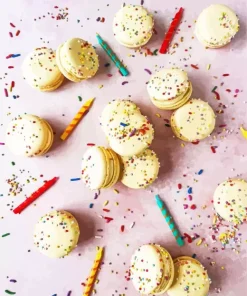 Sweet Cake Batter Macarons Diamond Painting