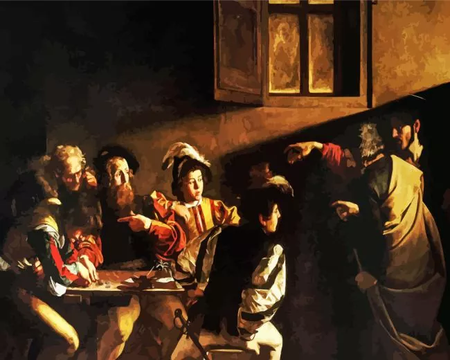 The Calling of Saint Matthew caravaggio Diamond By Numbers The Calling of Saint Matthew Caravaggio Diamond Painting