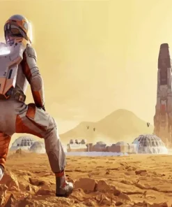 Astronaut On Mars Diamond Painting