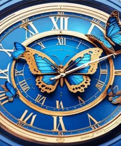 Butterfly Clock Diamond Painting