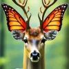 Butterfly Deer Diamond Painting