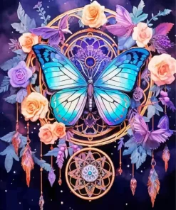 Butterfly Dream Catcher Diamond Painting