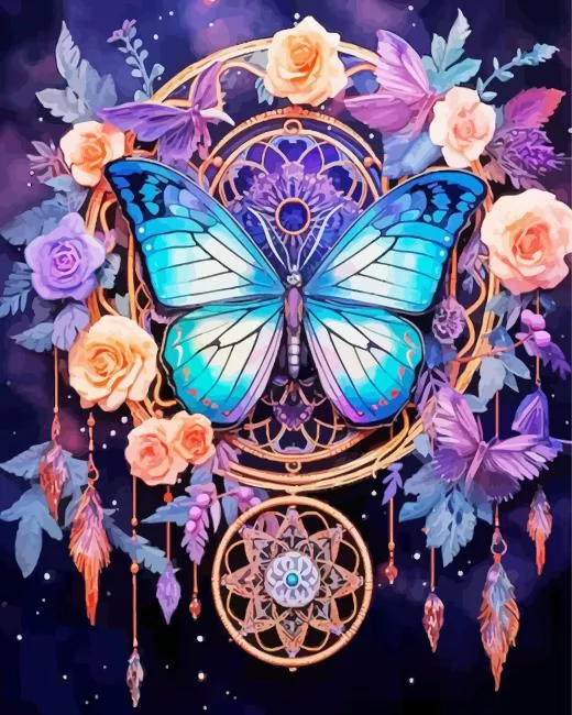 butterfly dream catcher Diamond Paintings Butterfly Dream Catcher Diamond Painting
