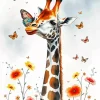 Butterfly Giraffe Diamond Painting