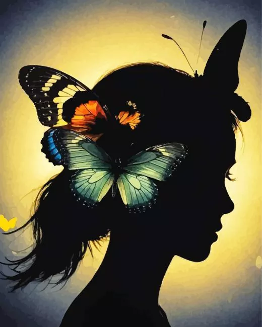 butterfly girl silhouette Diamond Dotz Butterfly Girl Silhouette Diamond Painting