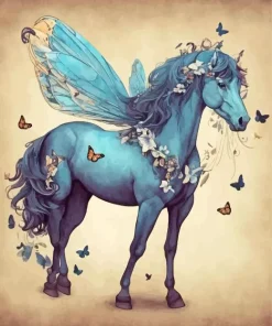 Butterfly Horse Diamond Painting