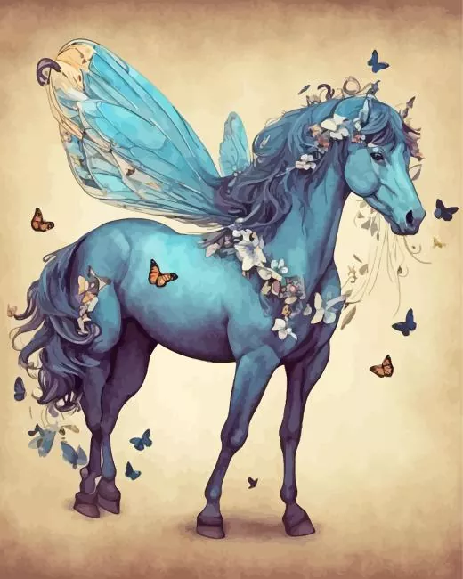 butterfly horse Diamond Paintings Butterfly Horse Diamond Painting