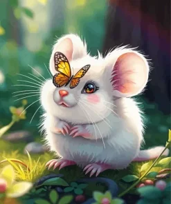 Butterfly Mouse Diamond Painting