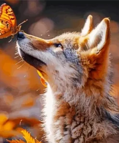 Butterfly On Fox Nose Diamond Painting