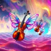 Butterfly Violins Diamond Painting