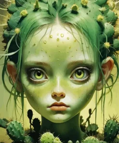 Cactus Girl Diamond Painting