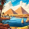 Cairo Egypt Travel Poster Diamond Painting