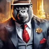 Classy Gentleman Gorilla Art Diamond Painting