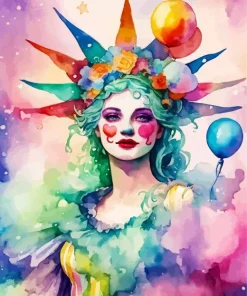 Clown Girl Diamond Painting