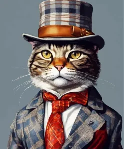 Cool Gentleman Cat Diamond Painting