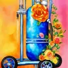 Floral Gas Bottle Diamond Painting