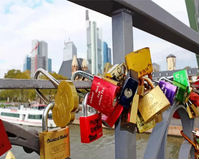 frankfurt Iron Footbridge Diamond Dotz Frankfurt Iron Footbridge Diamond Painting
