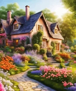 Garden House Art Diamond Painting