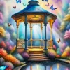 Gazebo And Butterflies Diamond Painting